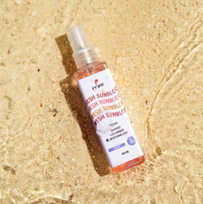 RRAW Skin Care Watermelon Liquid Sunblock SPF75 SPF50 Face UVA UVB Sunscreen Organic Lotion