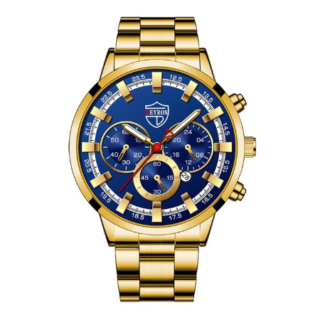 Binbond Original Luxury Gold Men's Watch Waterproof Stainless Steel Quartz Luxury Business Calendar Fashion Men's Watch M9