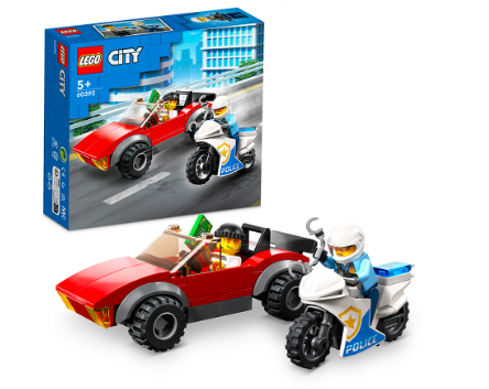 Lego 60392 City Police Bike Car Chase 59 pcs Building Blocks
