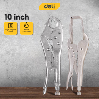 Deli 10" Round Vise Grip Locking Pliers Round Jaws Welding Pliers Locking Pliers DL2001
