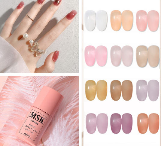 15ML Milky Jelly Gel Nail Polish Translucent Manicuring UV Led Soak Off Nail Art Jelly Colors