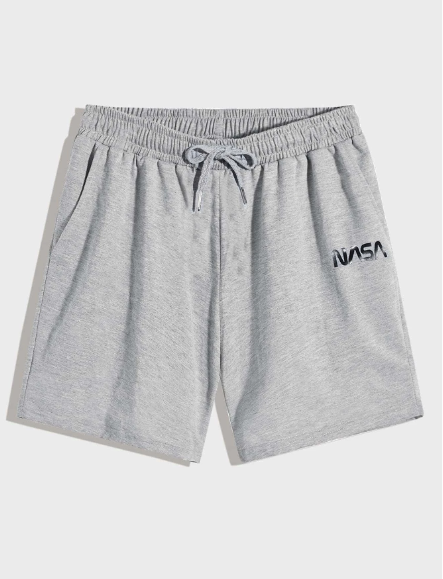 Men Letter Graphic Sports Shorts