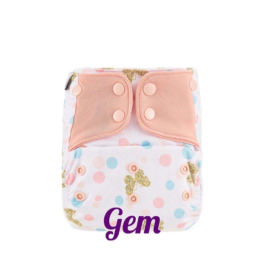 Booldeet Posh Cloth Diaper Newest Prints with 4-Layer Contoured Microfiber Insert S43