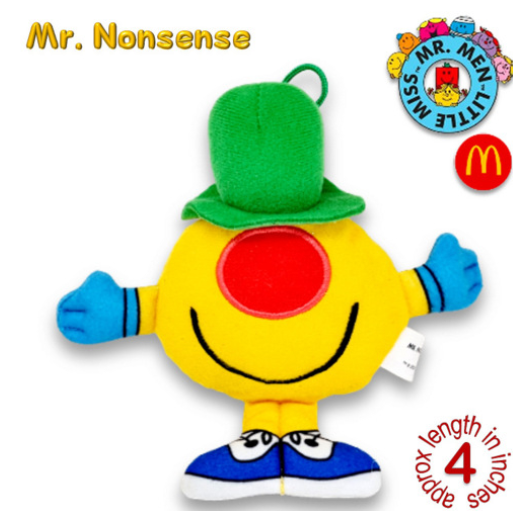 Mr Men Little Miss 2001 McDo Hanging Plushies Bag Charm Stuffed Toys M41