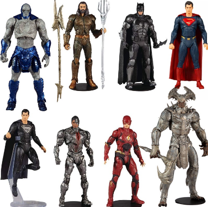 McFarlane DC Justice League Batman Flash Superman Aquaman Cyborg Darkseid Steppenwolf Articulated Figure Model Toys
