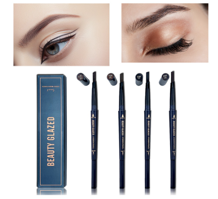 BEAUTY GLAZED Makeup Eyebrow Waterproof Long-lasting Double Auto Eyebrow Pencil