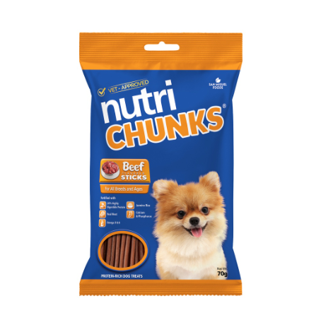 Nutri Chunks Beef Sticks 70g