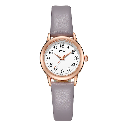 TPW Watch for Women 28mm Small Size Dial Watches Easy Reader Japan Quartz Movement Wrist Watch GRAY WHITE