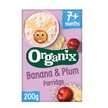 Organix Banana & Plum Baby Porridge  (7 Months+)  200g