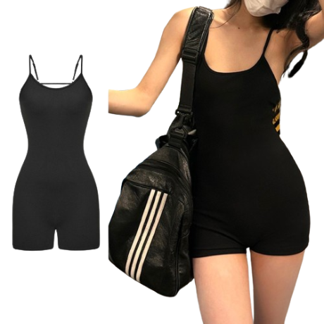 Lovito Women Backless Basic Jumpsuit L62ED176 (Black)