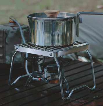 Stainless Steel Outdoor Portable Foldable Stove Stand Rack Barbecue Rack kettle Rack Camping Pot
