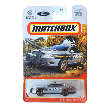 Matchbox 70th Anniversary Basic Die-Cast Vehicles - Ford Police Interceptor Collector Toy Car