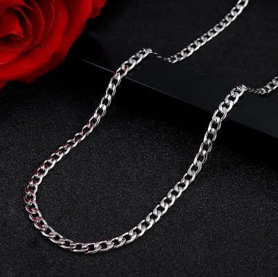 JS&CO jewelry Silver Necklace non tarnish Stainless fashion Hiphop Necklace for Men 20inches 2359c