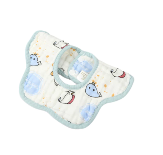 CleverMama Drool Baby bibs 360 Rotating Muslin Cotton Absorbent Teething Baby Bibs CMB4