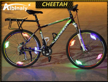 CHEETAH Waterproof bicycle spoke light 3 lighting mode LED bike wheel light easy to install bicycle