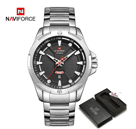 Naviforce NF 9161 Men Top Brand Luxury Analog Stainless Steel Waterproof Quartz Wristwatch 002