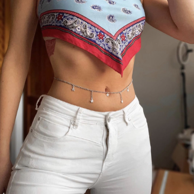 Sexy Star Link Tassel Waist Chain Belly Belt