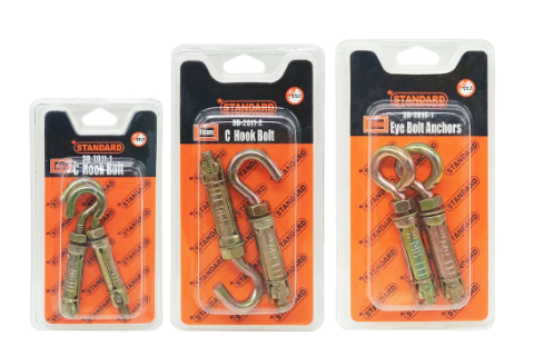 STANDARD 2pcs Eye Bolt Anchors High Quality Hardware Tools (SD2010-1 / SD2011-1 / SD2011-2)
