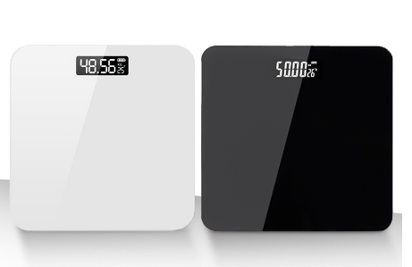 OOKAS Electronic Human Digital Weighing Scale Large Tempered Glass LED HD Display USB/Battery Charge