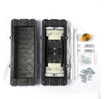 12 Core Fiber Enclosure Case 2 IN 2 OUT Horizontal Optical Fibre Splice Box D Type Fusion 317*141*65