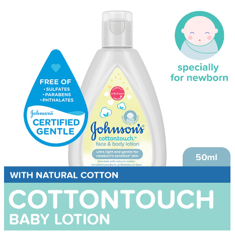 Johnson's CottonTouch Baby Lotion 50ml- Newborn, Lotion for Baby, Baby Essentials, Baby Care