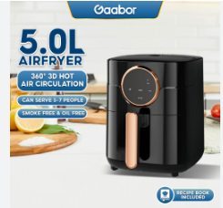 Gaabor Air Fryer Touch Screen Oil-Free Oven Multi-Functional Big Capacity 5L