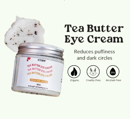 RRAW Skin Care Tea Butter Eye Cream Organic Green Tea Dark Circles Eyebags Under Eye Natural