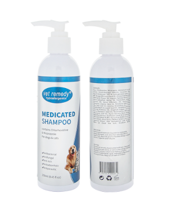 Vet Remedy Medicated Shampoo  for Dogs and Cats (prevents itch, wound, tick and flea) 250ml