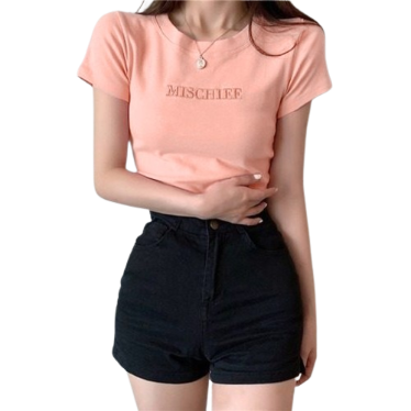 Lovito Women Casual T-Shirt LNA21075 (Pink)