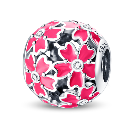S925 Silver Pandora Same Design Colorful Spring Garden Series Suitable for Original Bracelet s2