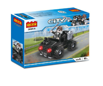 Cogo City Police Jeep Building Blocks