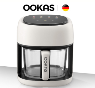 Ookas  Air Fryer 7L Visual Glass Digital Touch Screen Smokeless Fully Automatic Non Stick Pan