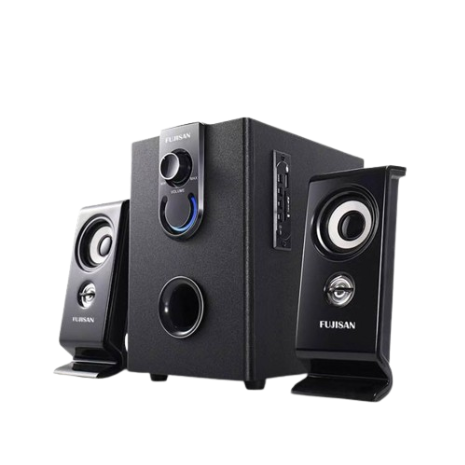 Zeus x Fujisan A-350 2.1 25Watts/Peak 60Watts Bluetooth Noise reduction Desk Speakers W/ Subwoofer