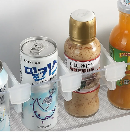 4/20pcs Refrigerator Storage Partition Board Retractable Plastic Divider Storage Splint Kitchen Bottle Can Shelf Organizer