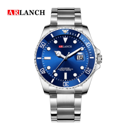 ARLANCH Watch for men Quartz Watch Waterproof Luminous Calendar Stainless Steel Strap AR-306 6