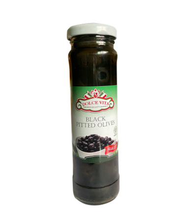 Dolce Vita Black Pitted Olives 140g