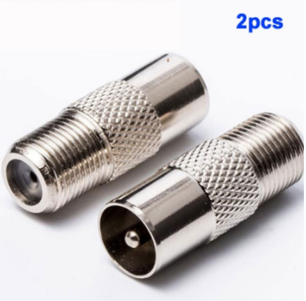 1pc PAL Adaptor TV Ant Converter Connector 9.5mm F Female RF Coax Adapter Antenna Plug F To RF male