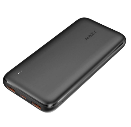 AUKEY PB-N73 Basix Slim 10000mah Ultra Thin Powerbank 12W USB Type C Fast Charge for iPhone Android