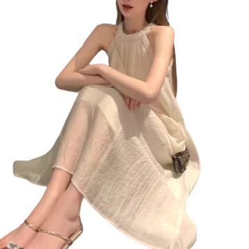 Lovito Women Casual Plain Rhinestone Dress LNA42095