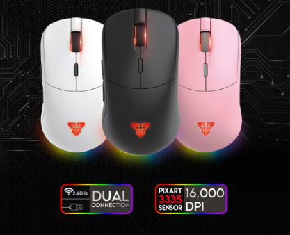 Helios XD3 Dual Connection Gaming Mouse Wireless and Wired Macro RGB 7 Mode Gaming Mouse