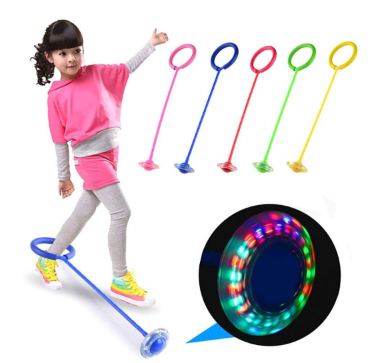 Flash Jumping foot force Ball Kids Outdoor Fun Sports Toy LED Children Jumping Ring Jumping Circle
