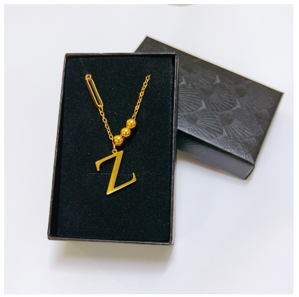 YH 26Letter Alphabet pendant fashion lnitialt Letter necklace for Women Z