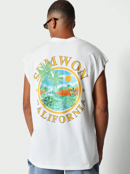 SUMWON Resort Tank With Back Print