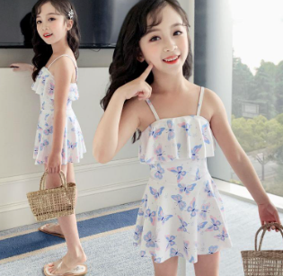 Children s Swimsuits Female One-Piece Princess Dress Swimsuits Baby Girls Cute Girls Kids Toddlers