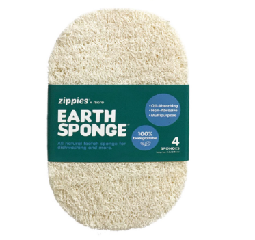 Zippies More Earth 4 pcs Sponge Scrubber