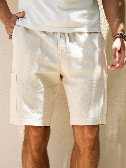 Manfinity Homme Men's Solid Color Simple Daily Casual Pants