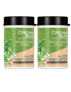 Cream Silk Treatment Mask Aloe Mint Detox 650ML BUNDLE OF 2