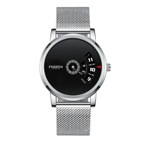 Binbond Original Wormhole No Pointer Concept Watch Male Korean Version Student Men Trendy Simple Quartz Watch M6