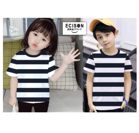 T-shirt for Kids Unisex Stripes  for 4 -12 Years Old