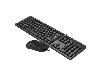 A4Tech KK-3330 Multimedia FN Laser Inscribed Keys Desktop Wired Keyboard and Mouse Combo